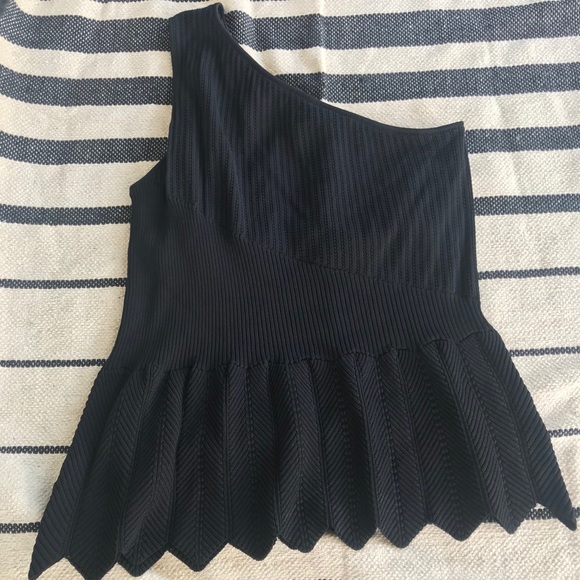 New York & Company Tops - NWT NY & Company One Shoulder Peplum Top